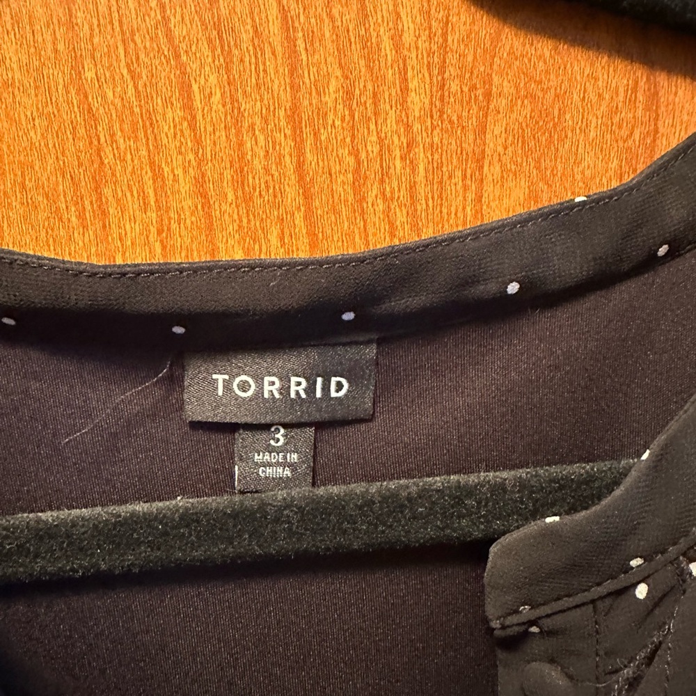 Torrid Black Polka Dot Dress - Picture 3 of 3